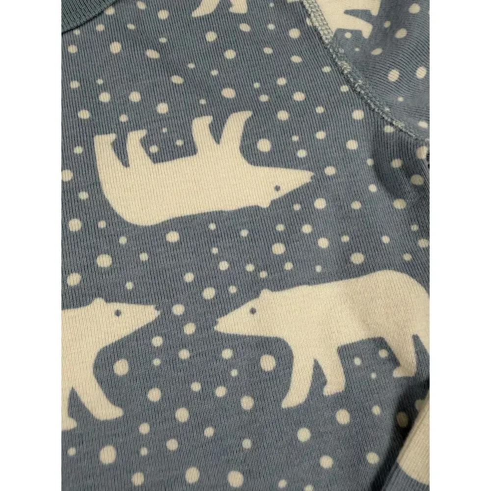 Hanna Andersson Blue Polar Bear Organic Cotton Pajama Set Size 8 (130 cm)